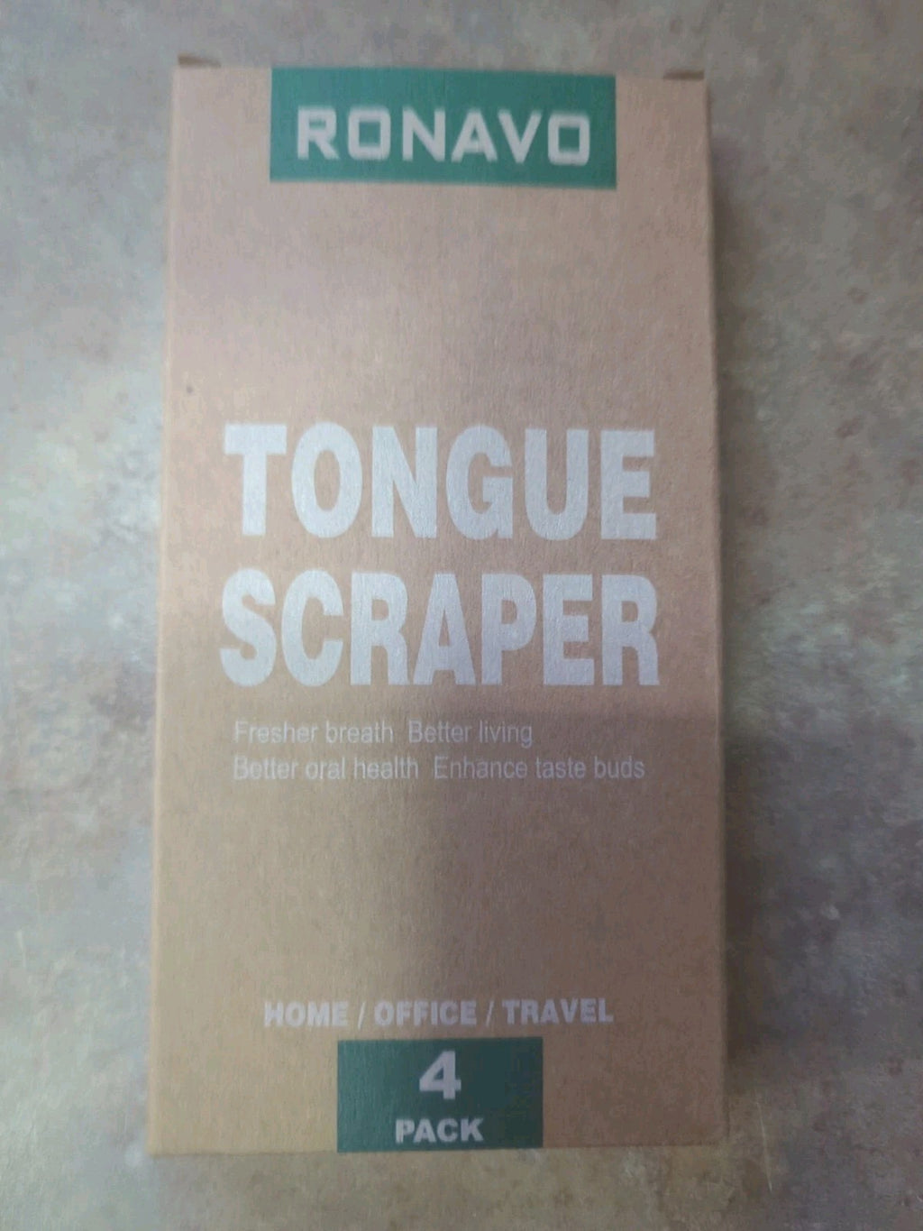 Dental Tongue Scraper Set - Copper & Silver, Travel Case, 4 Pack