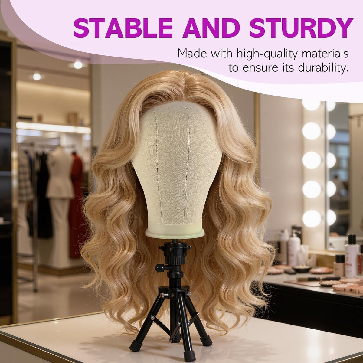 Wig Stand Mannequin Head with Tripod for Wig Styling and Display