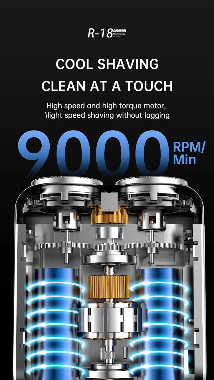 Mini Electric Smart Shaver - Rechargeable Dual Blade Razor for Men and Women