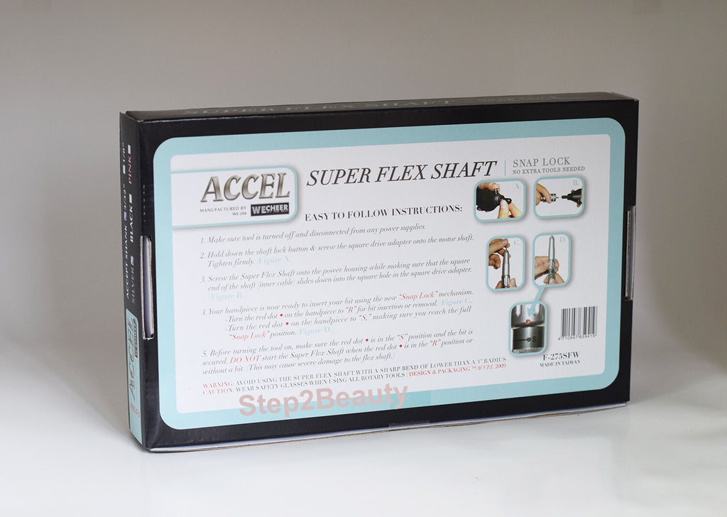 Super Flex Shaft 3/32 Inch Shank Snap Lock - Silver for Power Tools