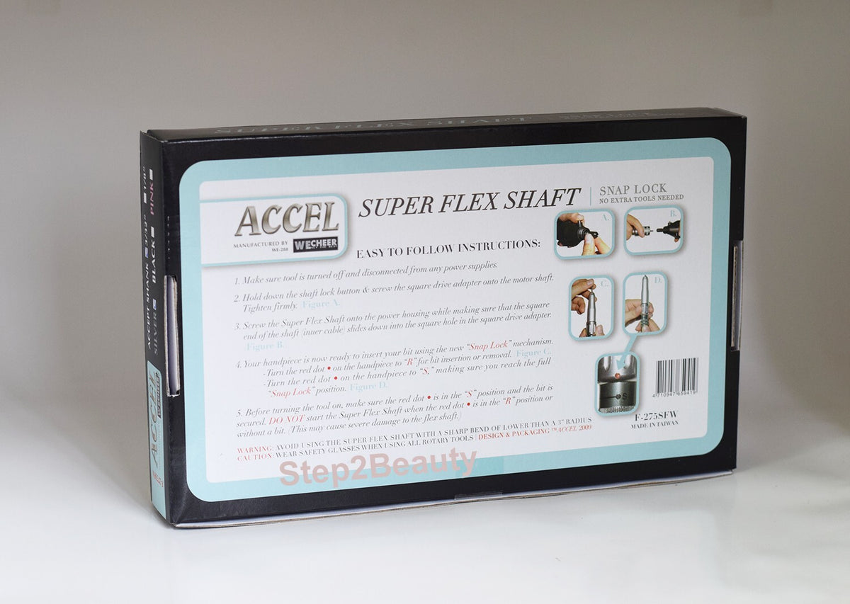 Super Flex Shaft 3/32 Inch Shank Snap Lock - Silver for Power Tools