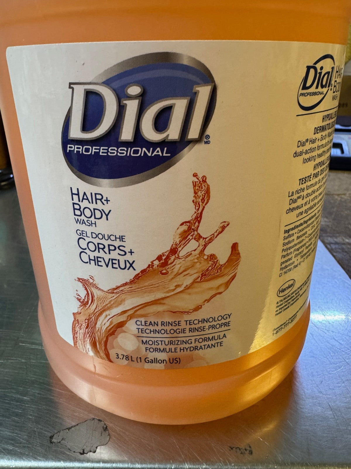 Dial Professional Moisturizing Hair and Body Wash Soap 1 Gallon