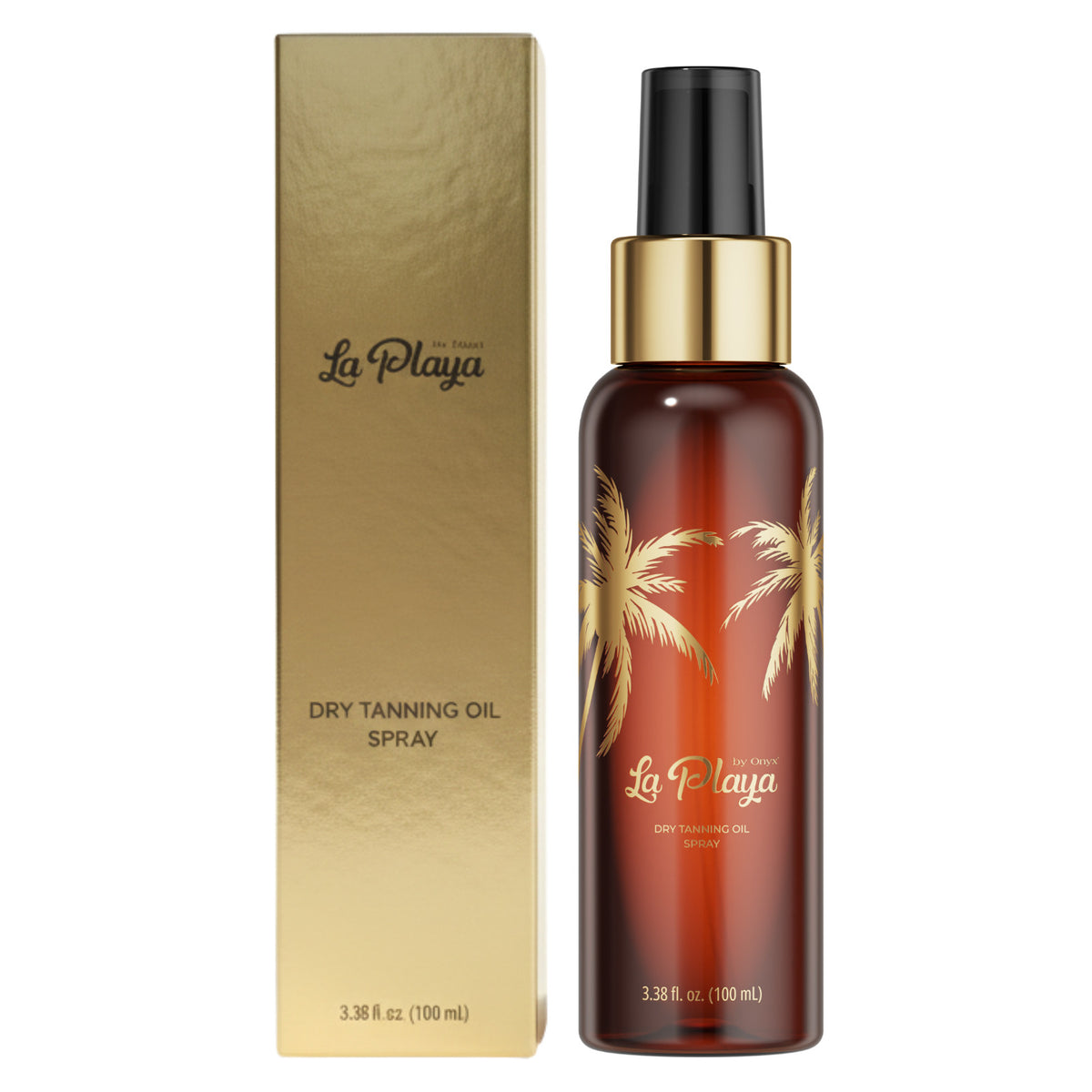 Onyx La Playa Dry Tanning Oil Spray with Bronzers for Deep Dark Tan 3.38 fl oz
