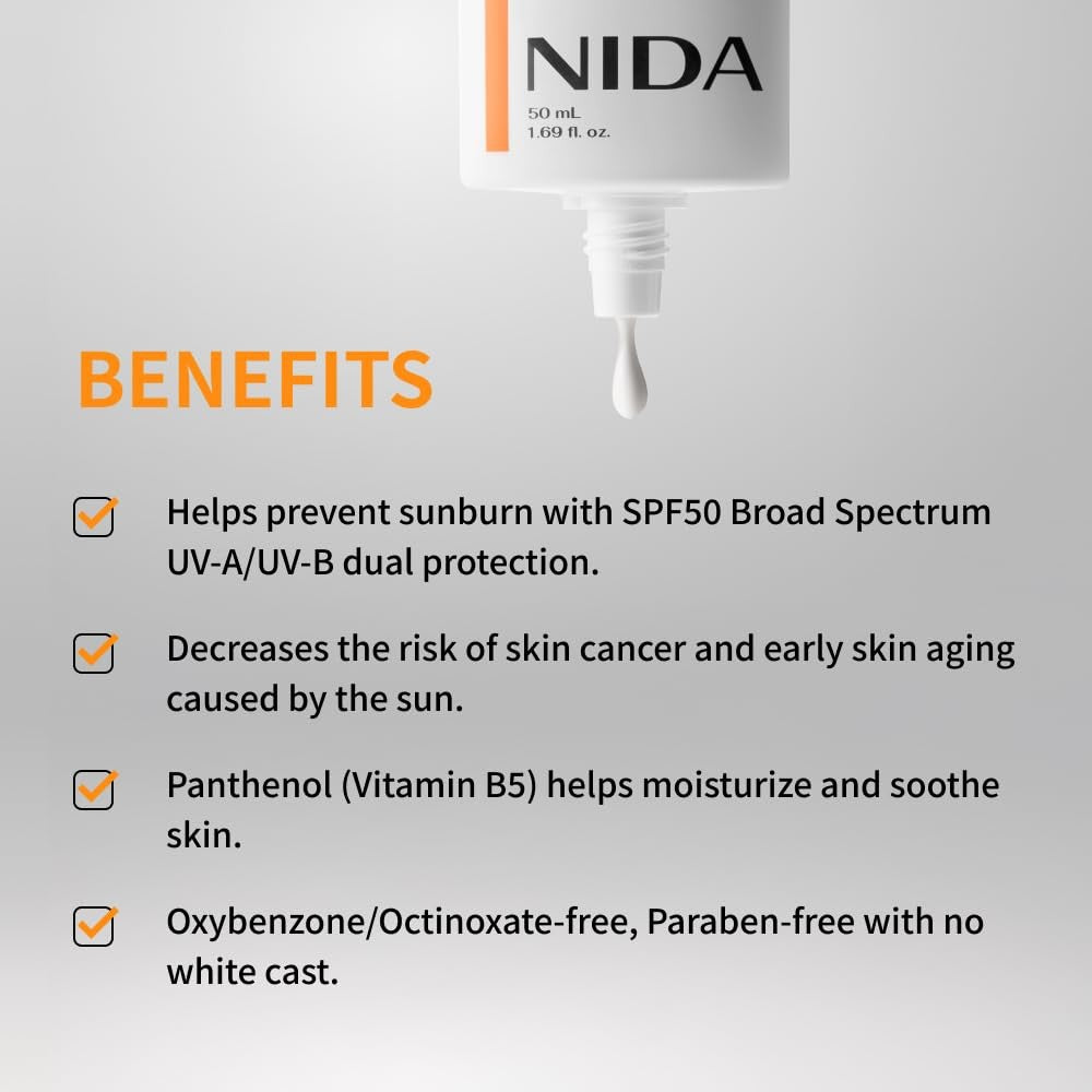 SPF 50 Broad Spectrum Sunscreen with Invisible Finish - Hydrating & Reef-Safe