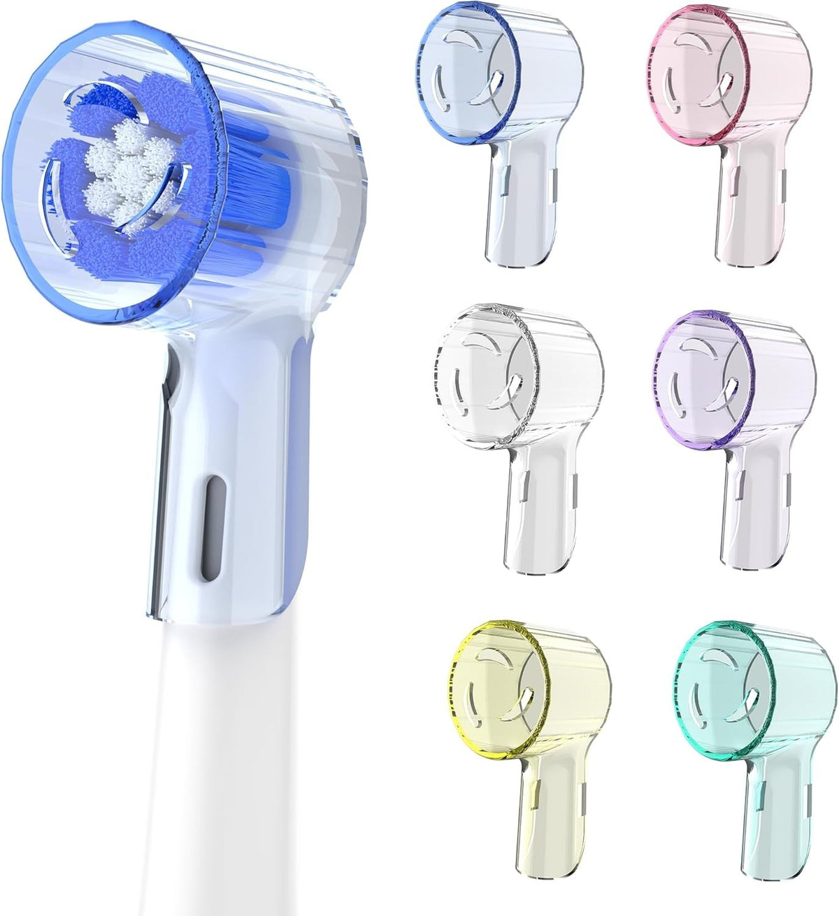 6-Pack Toothbrush Covers for Oral-B iO Electric Toothbrush Heads - Travel & Hygiene