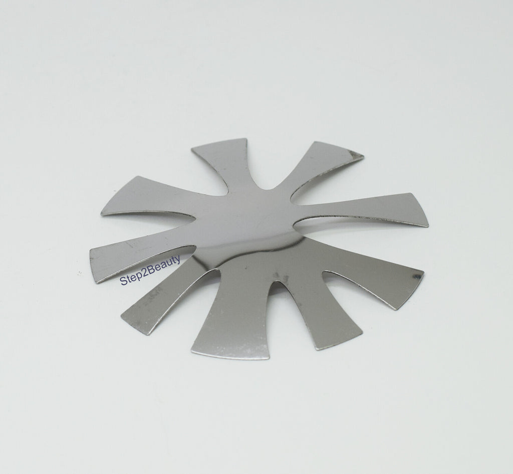French Nail Art Water Drop V Shape Acrylic Cutter - Silver