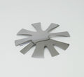 French Nail Art Water Drop V Shape Acrylic Cutter - Silver