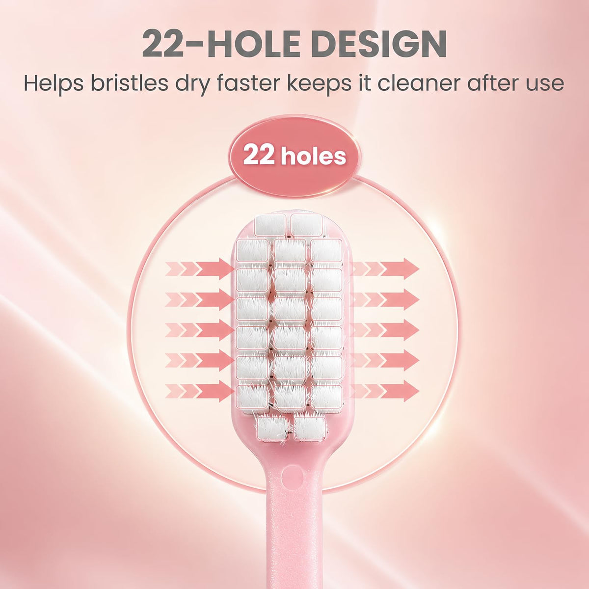Extra Soft Manual Toothbrushes for Adults - Ultra Dense Nano Bristles, 5-Pack Pink