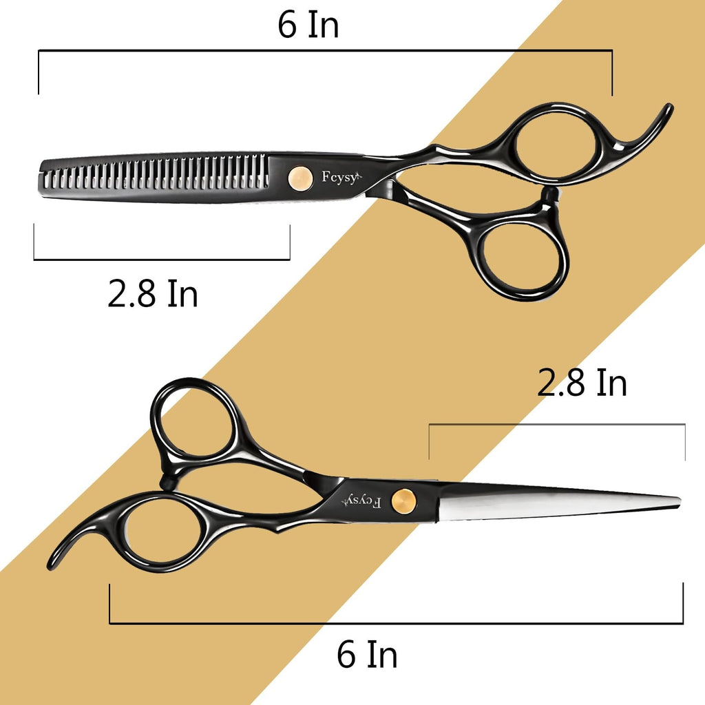Professional Hair Cutting Scissors Kit for Men & Women - Thinning & Blending Shears