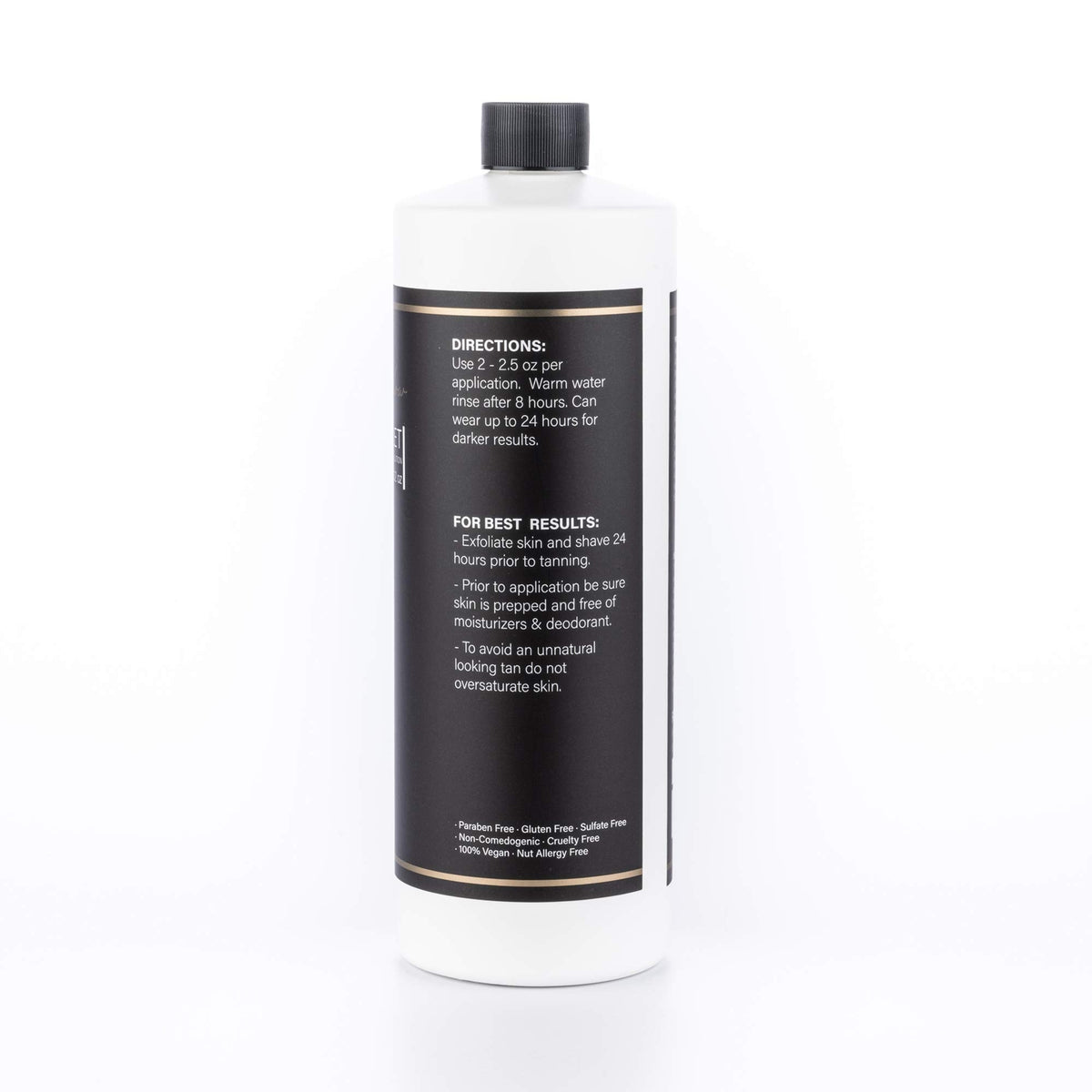 Self Tanning Solution with Violet and Caramel Tones - 32 oz Hydrating Tan Lotion