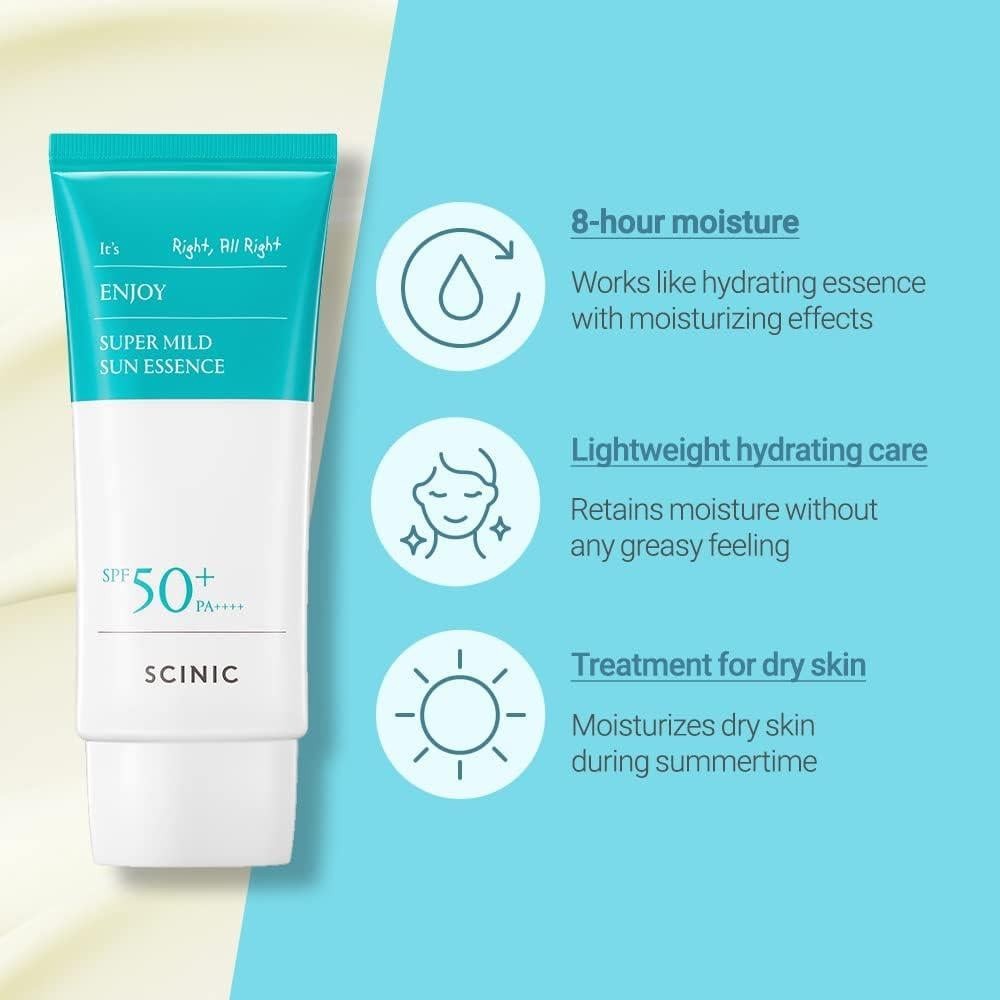 Sun Essence SPF50+ PA++++ Sunscreen for Sensitive Skin 50ml - 2 Pack