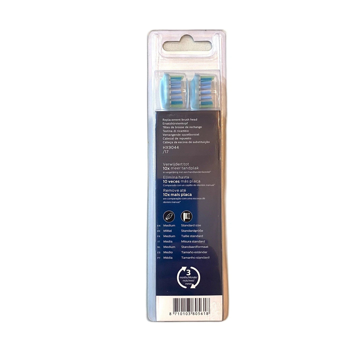 Philips Sonicare 4-Pack Replacement Plaque Defence Brush Heads - White HX9044/17