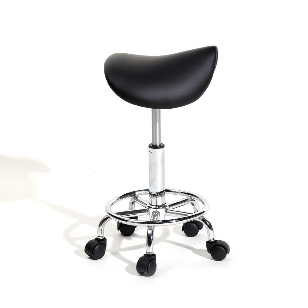 Adjustable Hydraulic Salon Stool with 5 Casters and 360° Swivel