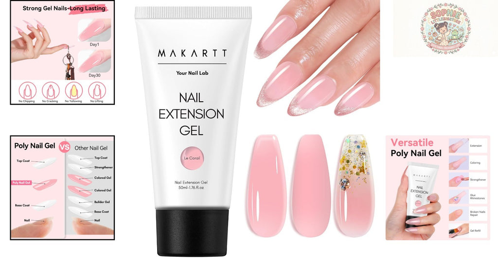50ML HEMA-Free Poly Nail Gel for Artistic Nail Extensions & Designs