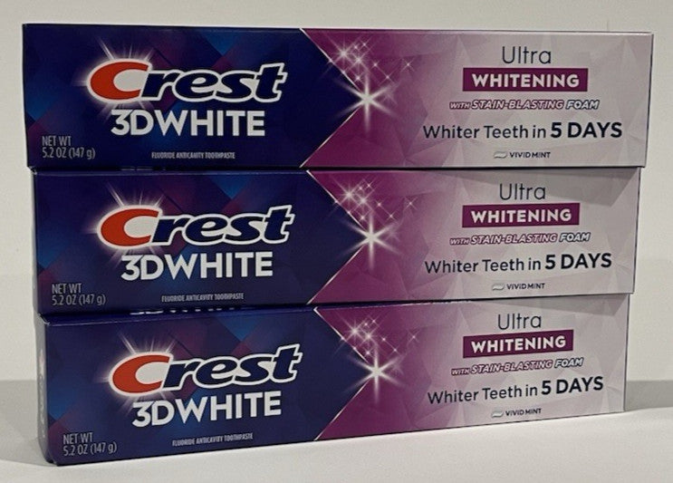 Whitening Toothpaste with Fluoride - Vivid Mint, 3 Pack, 15.6 oz