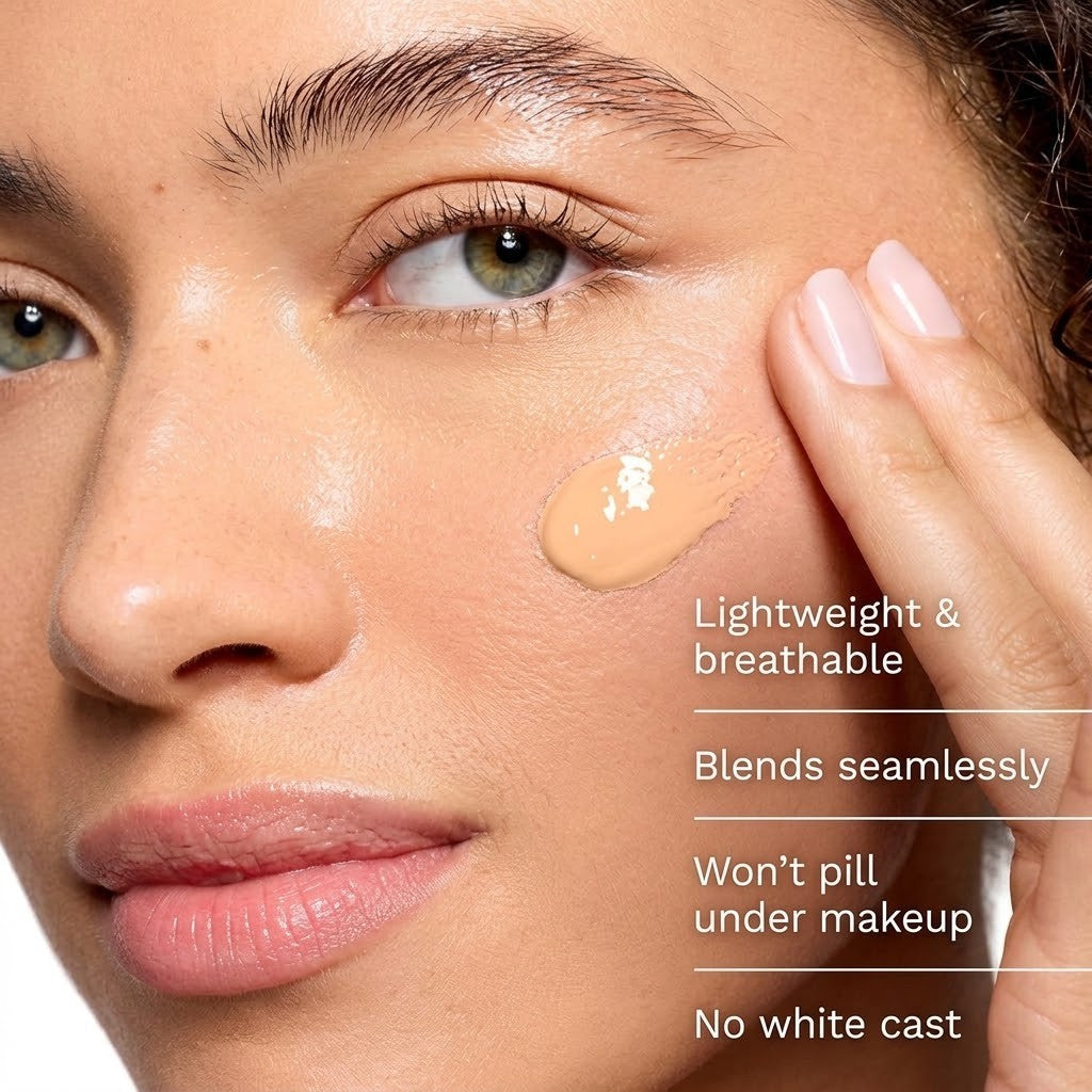 SPF 46 Tinted Facial Sunscreen Pack of 2 - Broad Spectrum, Oil-Free, Natural Finish, 1.7 Oz Each