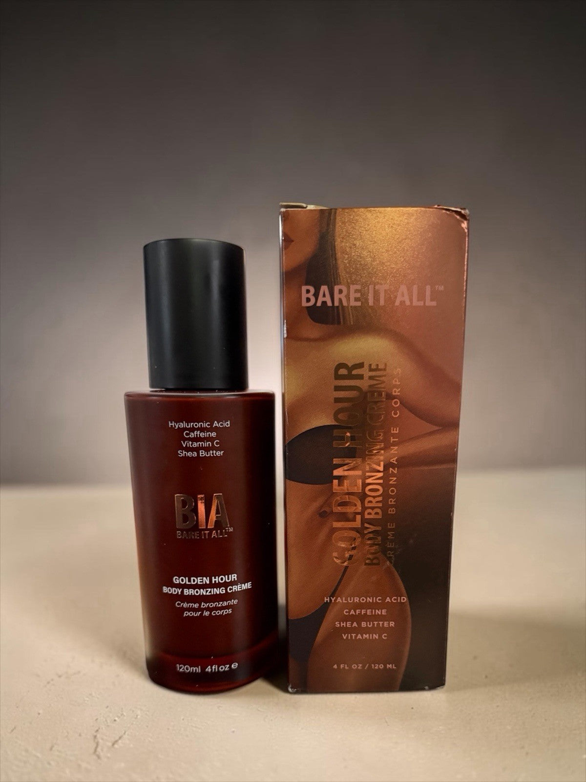 Body Bronzing Creme with Hyaluronic Acid for Sun-Kissed Glow - 4 fl oz