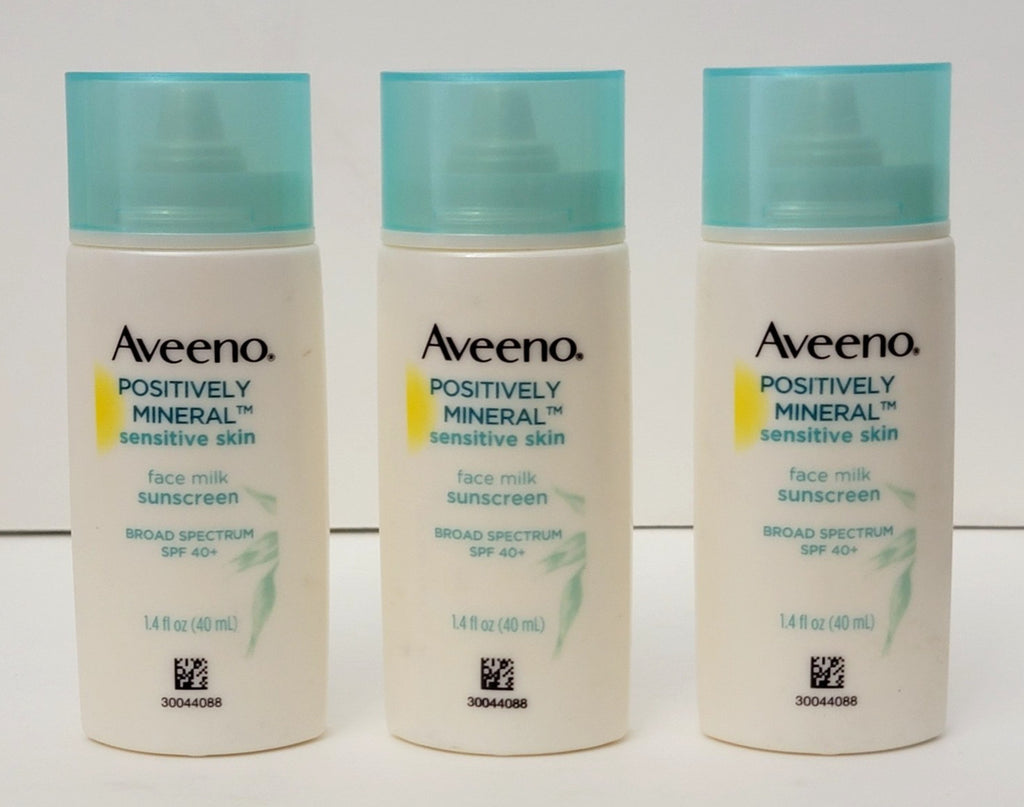 Mineral Sensitive Skin Face Sunscreen SPF 40+ 3 Pack - Broad Spectrum, Face Milk