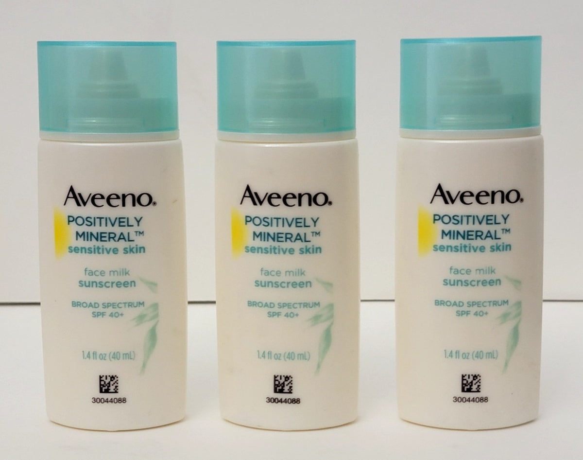 Mineral Sensitive Skin Face Sunscreen SPF 40+ 3 Pack - Broad Spectrum, Face Milk