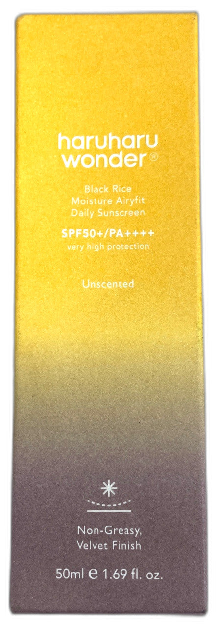 Black Rice Moisture Sunscreen SPF 50+ - Lightweight Hydrating Face Sunscreen - Pack of 2