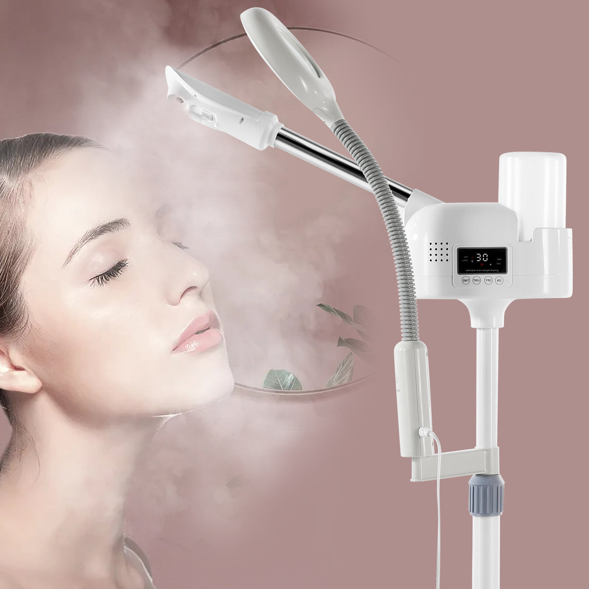 Facial Steamer with 5X Magnifying Lamp Ozone Spa Skin Care Machine