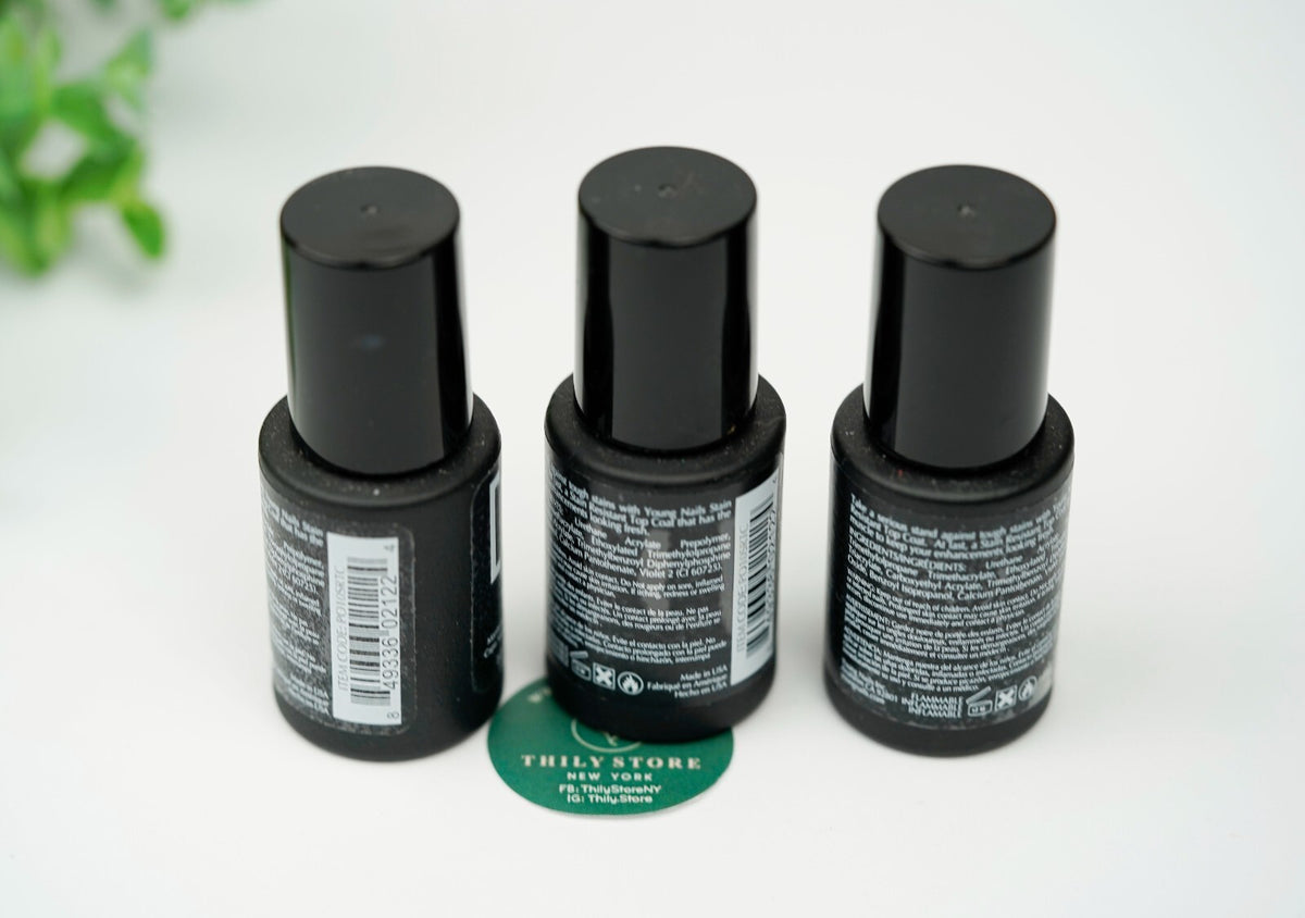 Stain Resistant Gel Top Coat for Nails - 10mL, Set of 3