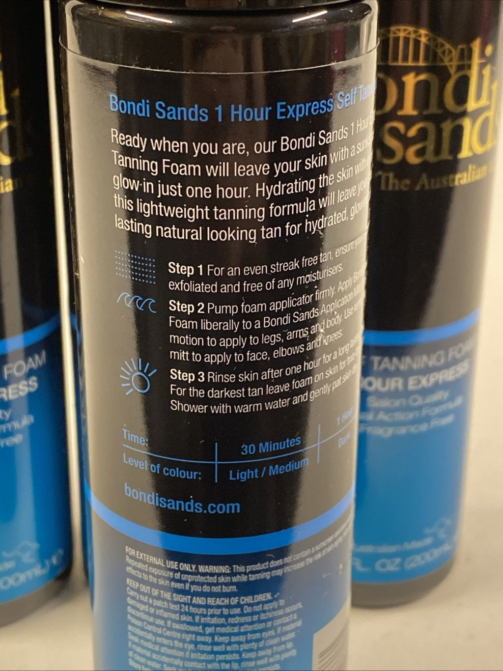 4-Pack Self Tanning Foam 1 Hour Express - Bondi Sands 6.76 Fl Oz