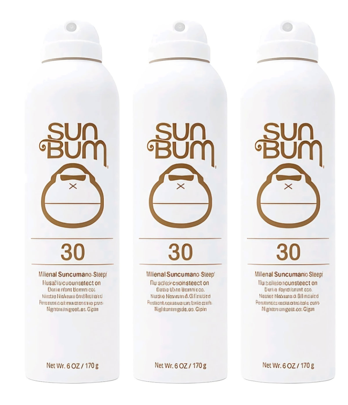 Mineral Sunscreen Spray SPF 30 - Vegan Hypoallergenic, 6oz, Pack of 3