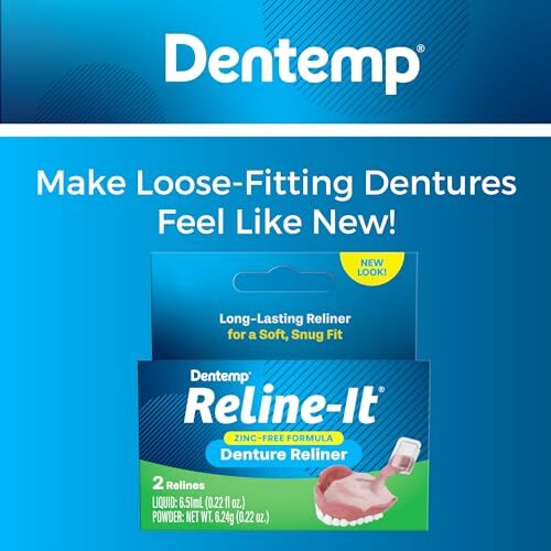 Denture Reline Kit - Advanced Formula for Upper & Lower Dentures - Multiple Pack Sizes