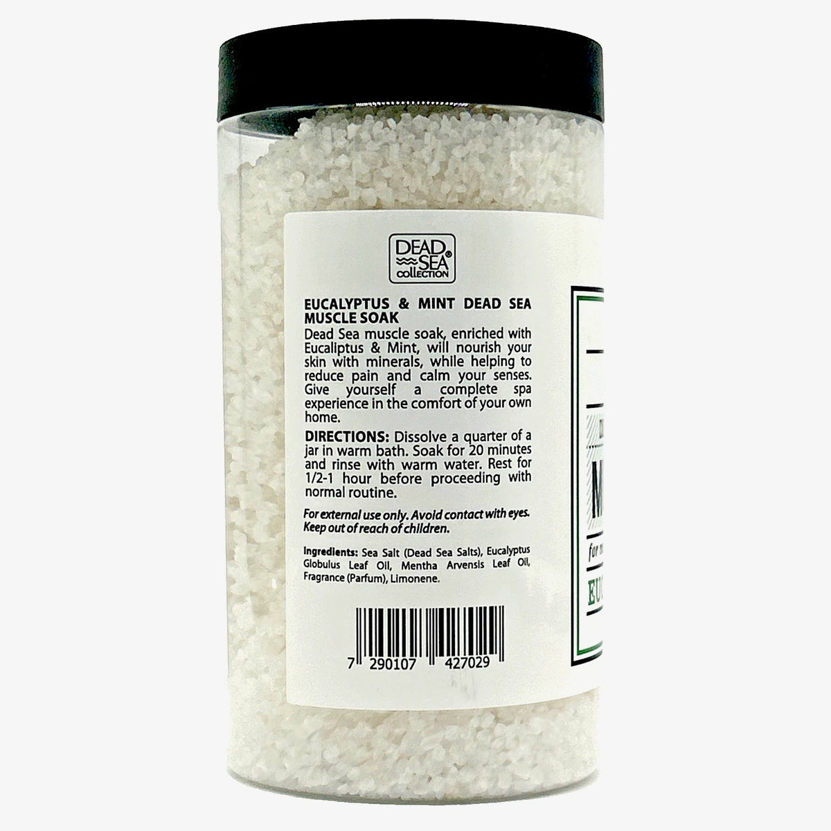 Dead Sea Minerals Eucalyptus Mint Bath Salts for Men - 37 oz Muscle Recovery & Relaxation