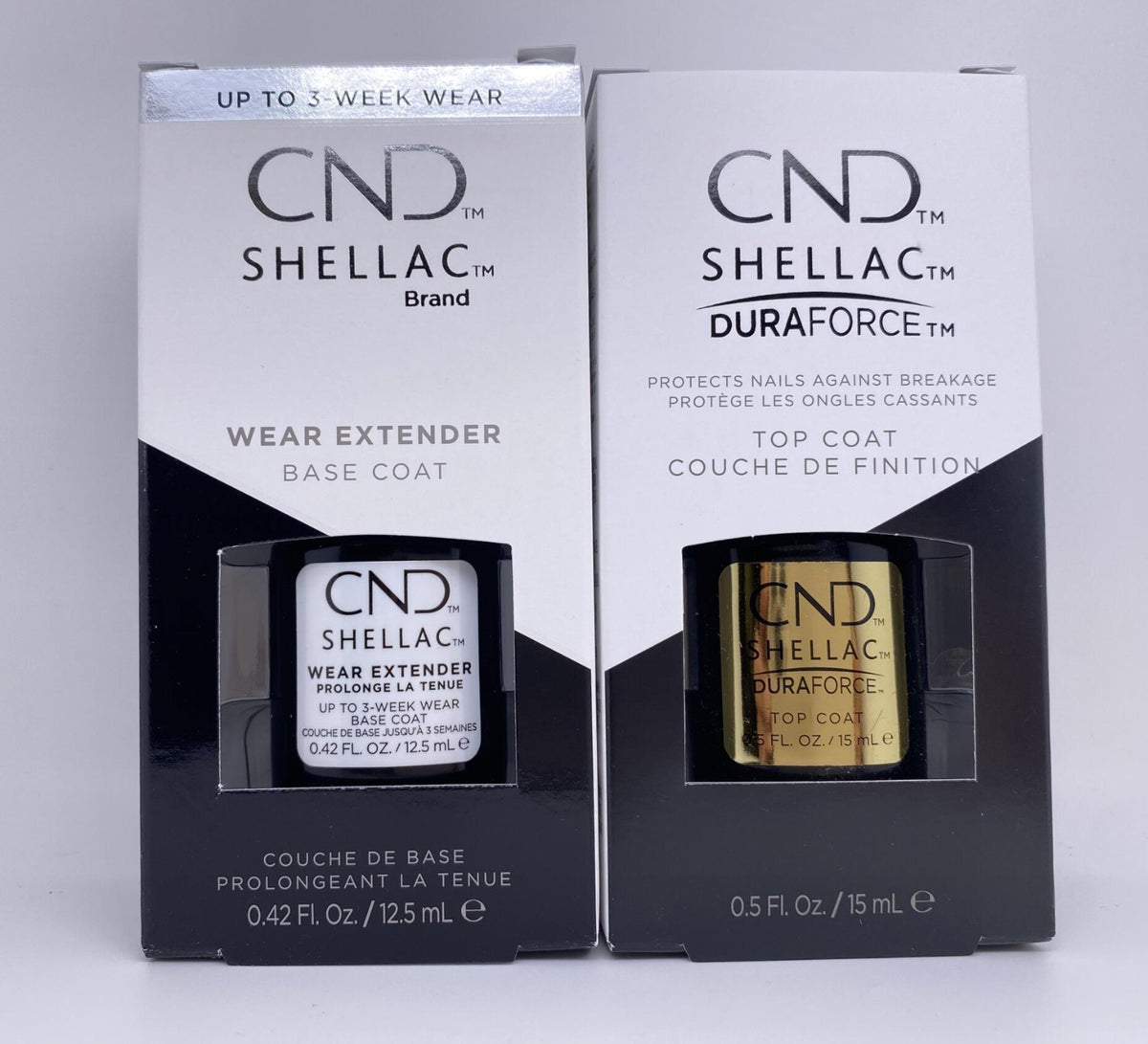 CND Shellac Wear Extend Base Coat & Duraforce Top Coat Set