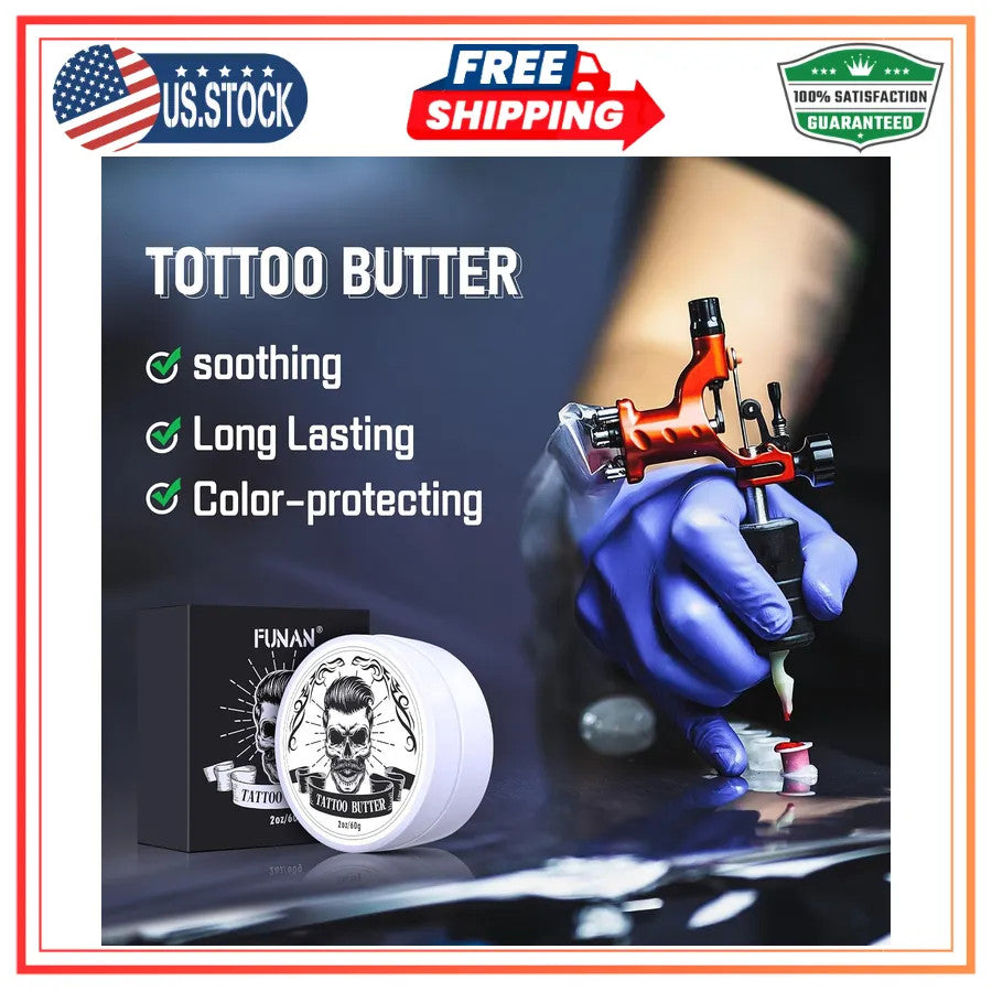 Tattoo Aftercare Butter - Natural Balm for New & Healed Ink 2 oz