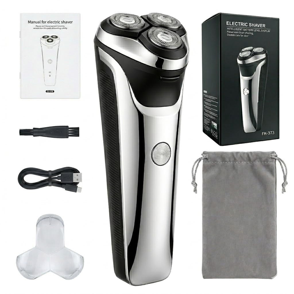 Men's Electric Razor Wet & Dry Shaver with Pop-up Trimmer - USB Rechargeable