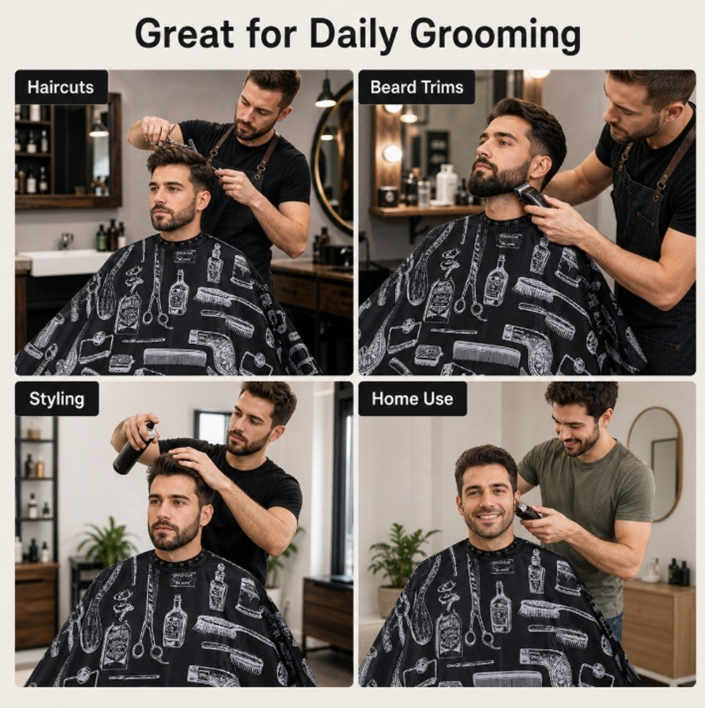 Waterproof Hair Cutting Cape for Barbers and Salons - Durable Barber Apron