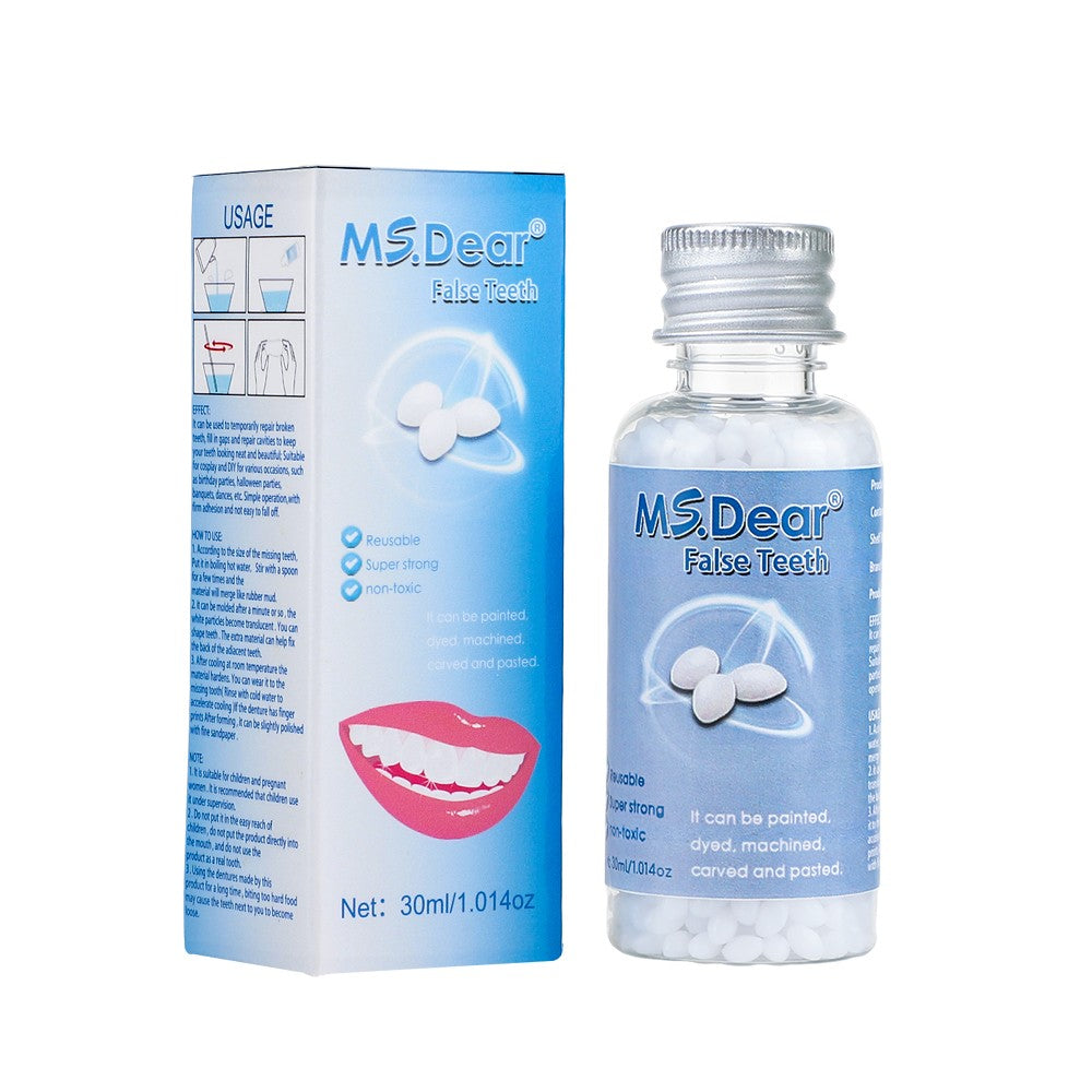Temporary Moldable Dental Repair Pellets for Broken Teeth & Gaps - 5X Pack