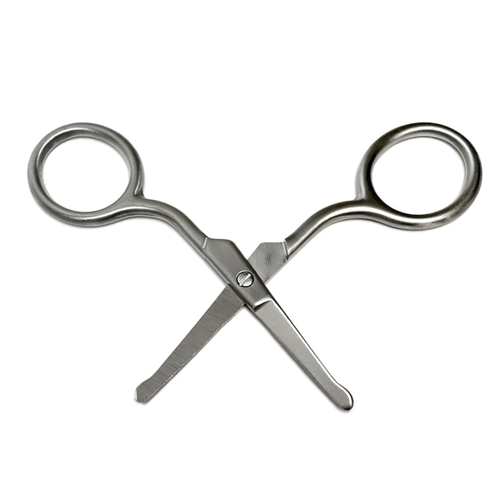 Stainless Steel Manicure & Pedicure Scissors with Rounded Tips - Precise Grooming Tool