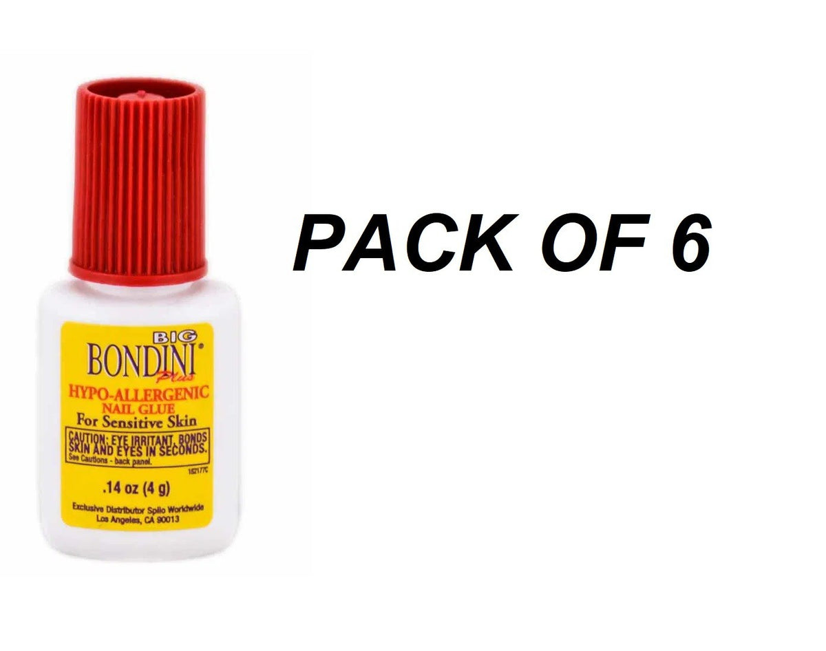 Hypoallergenic Nail Glue 0.14 oz - Pack of 6 for Nail Care
