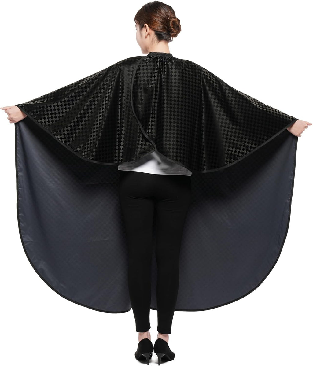 Professional Salon Hair Cutting Cape 54x62 Inches Water-Repellent Polyester Black