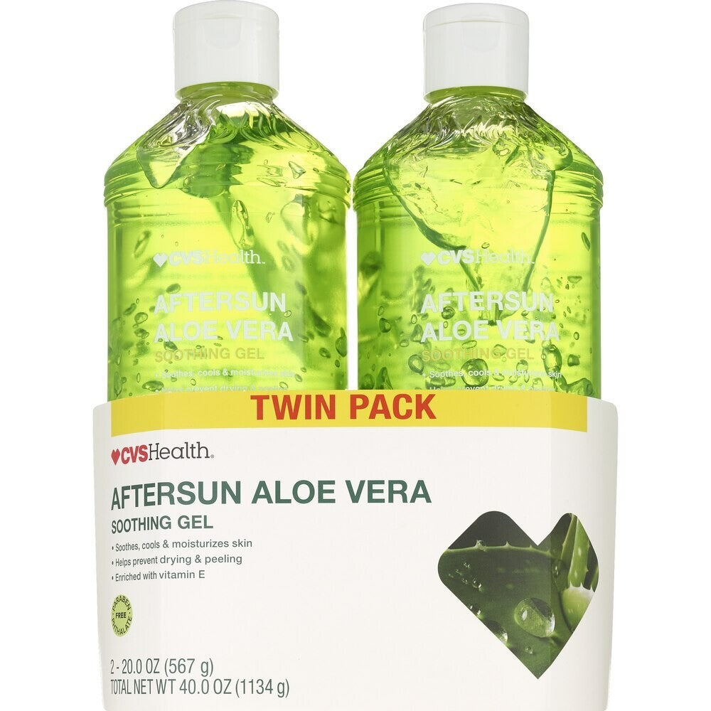 Aloe Vera Moisturizing Gel for Sunburn Relief - 40oz Cooling Skin Care