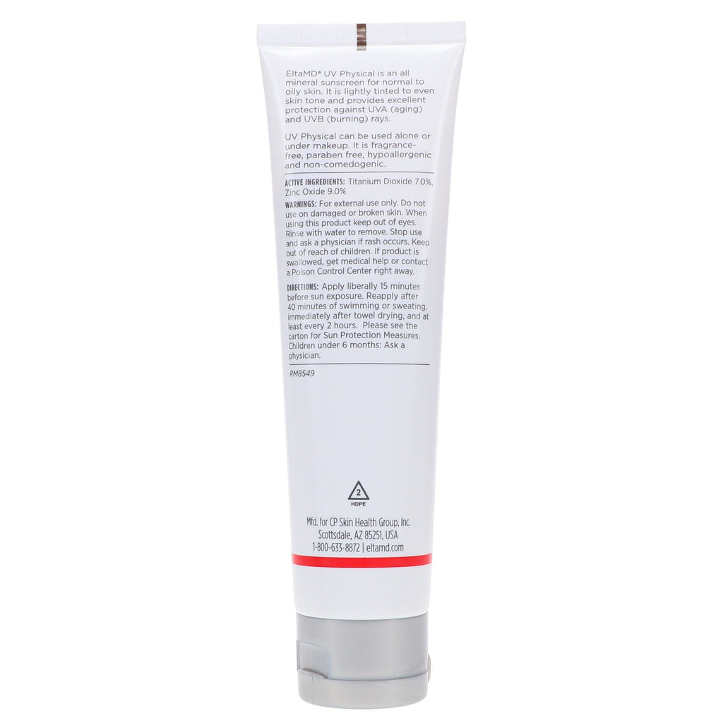 Mineral Sunscreen SPF 41 Tinted Face Sunscreen 3 oz - Broad Spectrum, Water-Resistant, Oily & Sensitive Skin Safe