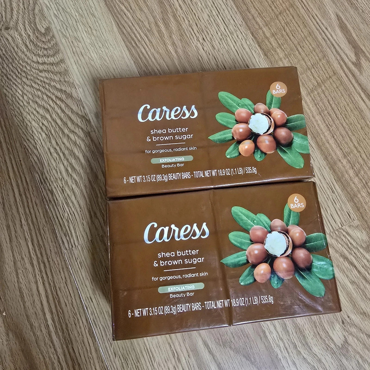 Caress Shea Butter Brown Sugar Exfoliating Bar Soap - 12 Bars