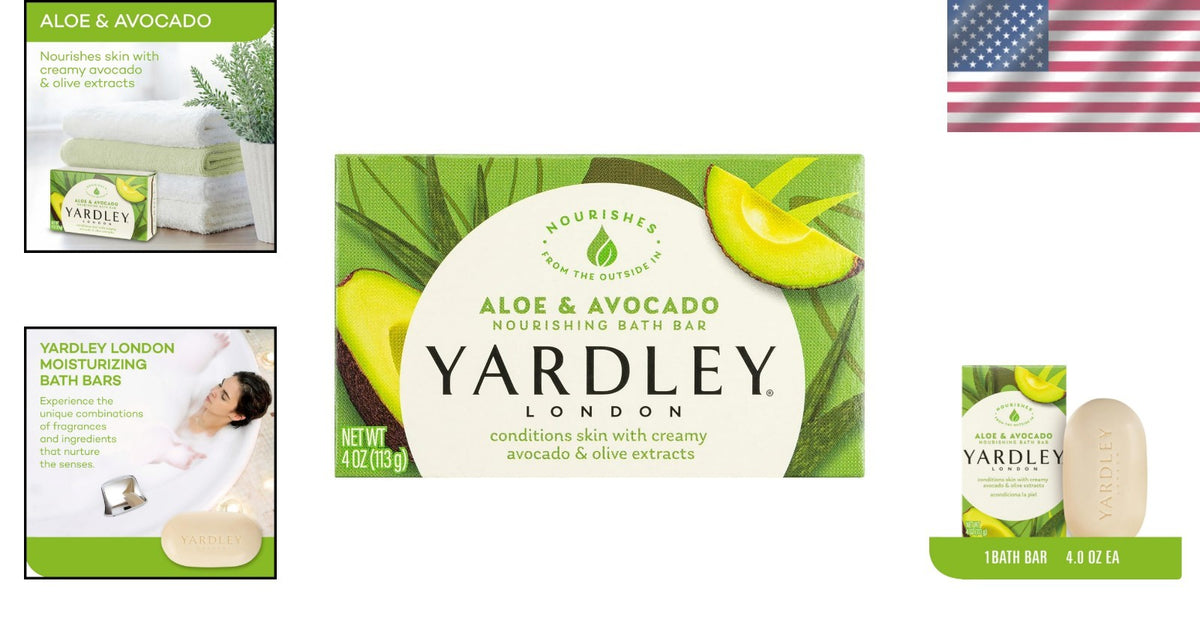 Aloe & Avocado Nourishing Bath Soap Bar - Moisturizing Natural Skincare