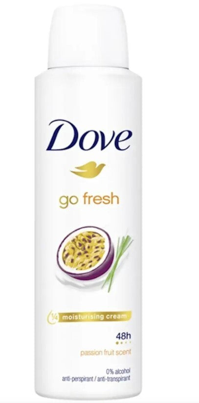 Dove Passion Fruit Antiperspirant Deodorant Spray 2 Pack - 150ml/5oz