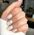 Nail Polish Strips Into The Cosmos White & Purple Sun Star Design
