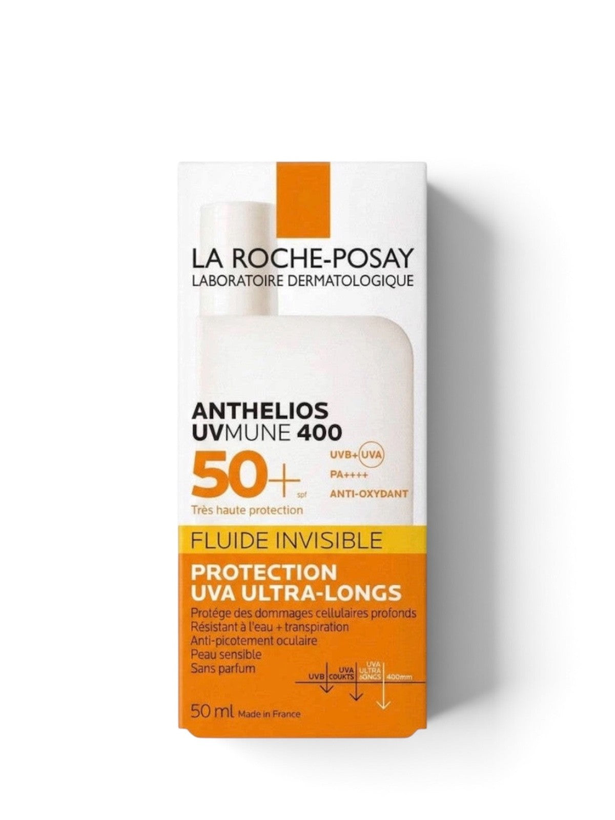 SPF50+ Face Sunscreen with UVA Protection - Invisible Fluid, 50ml