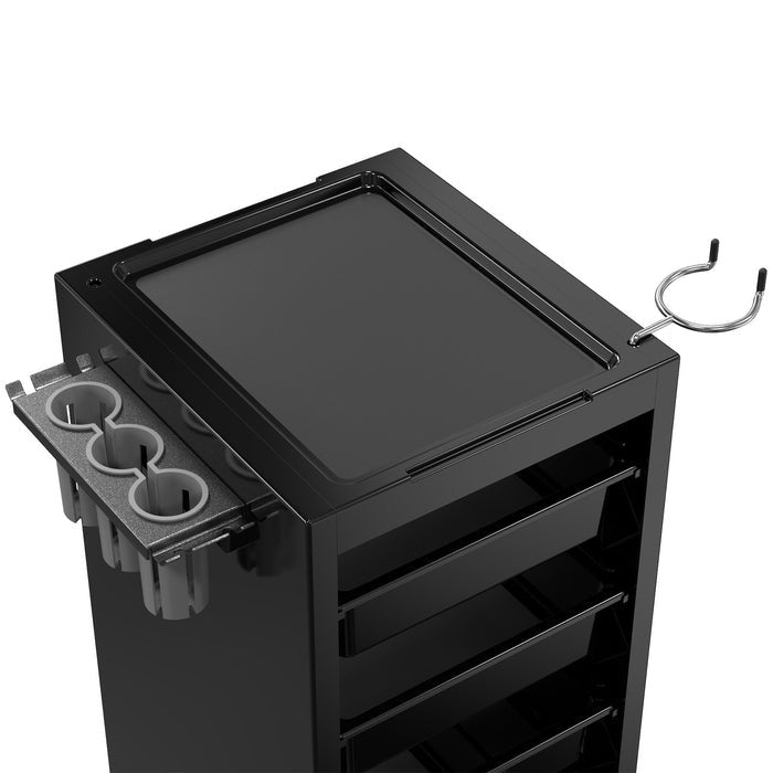 Salon Trolley Cart for Hair Stylist Stations with 6 Adjustable Trays