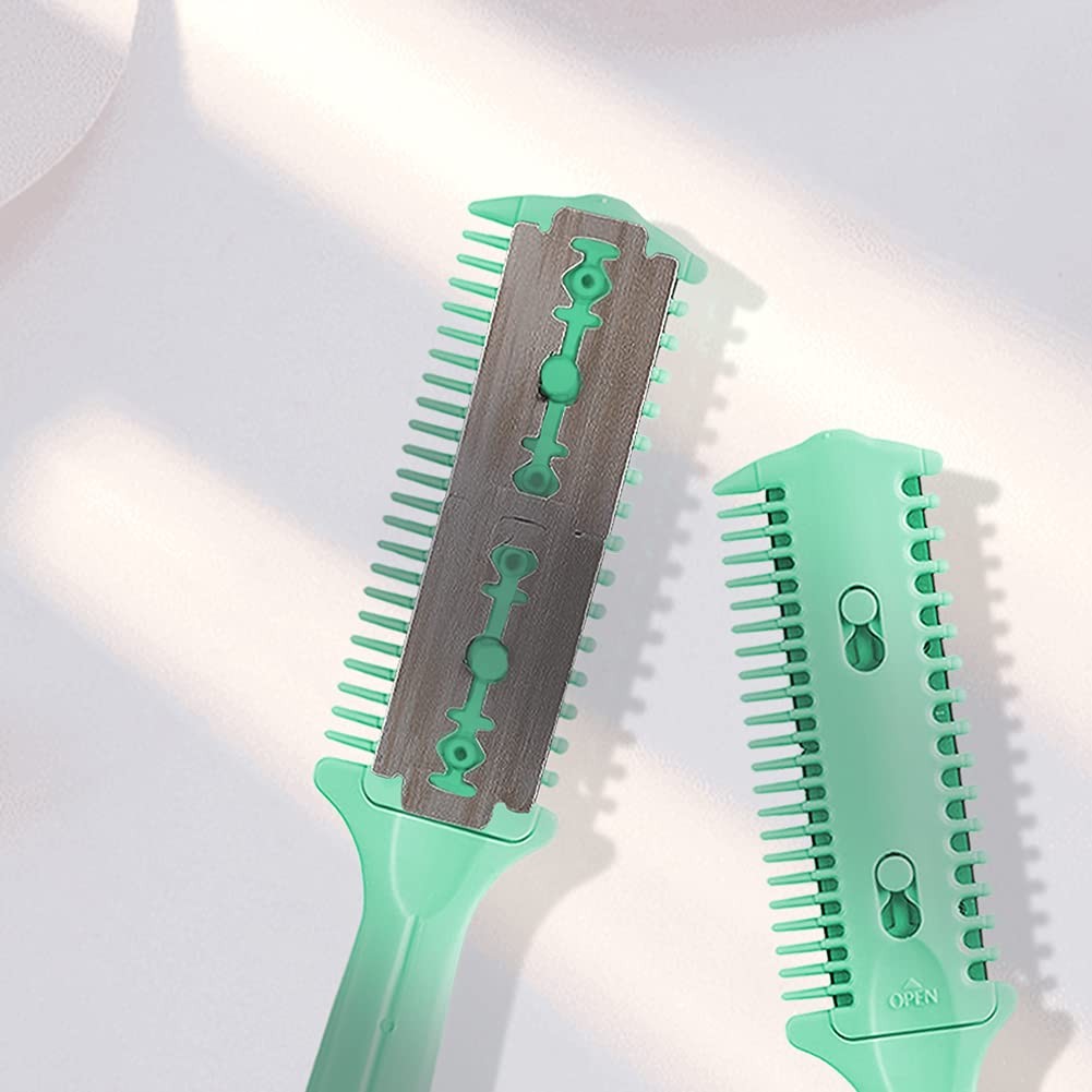 Haircut Razor Comb Set - Double-Ended Styling & Thinning Comb, 3 Pack