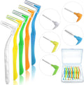Interdental Brushes Set with 5 Sizes - 20 Soft Nylon Tooth Picks for Dental Care