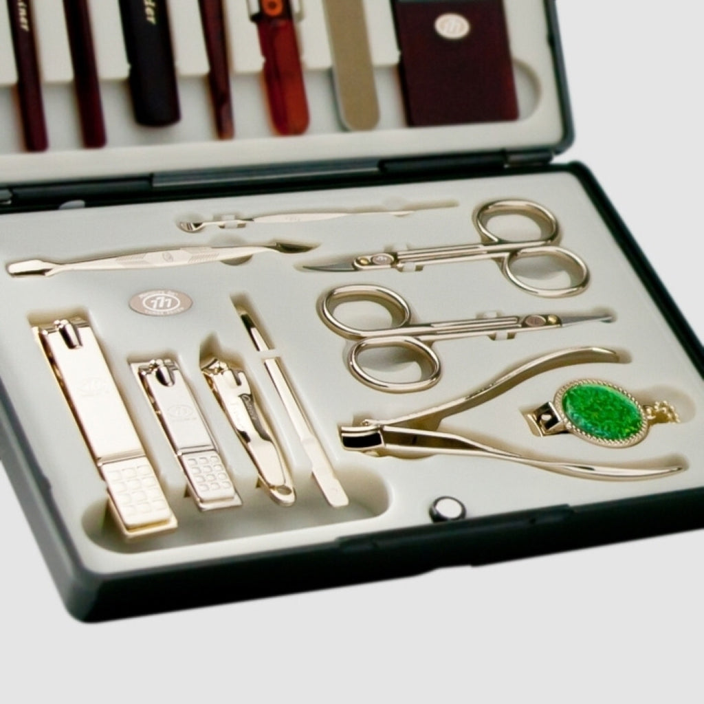 Manicure and Pedicure Nail Clipper Set - 18-Piece Travel Grooming Kit Made in Korea