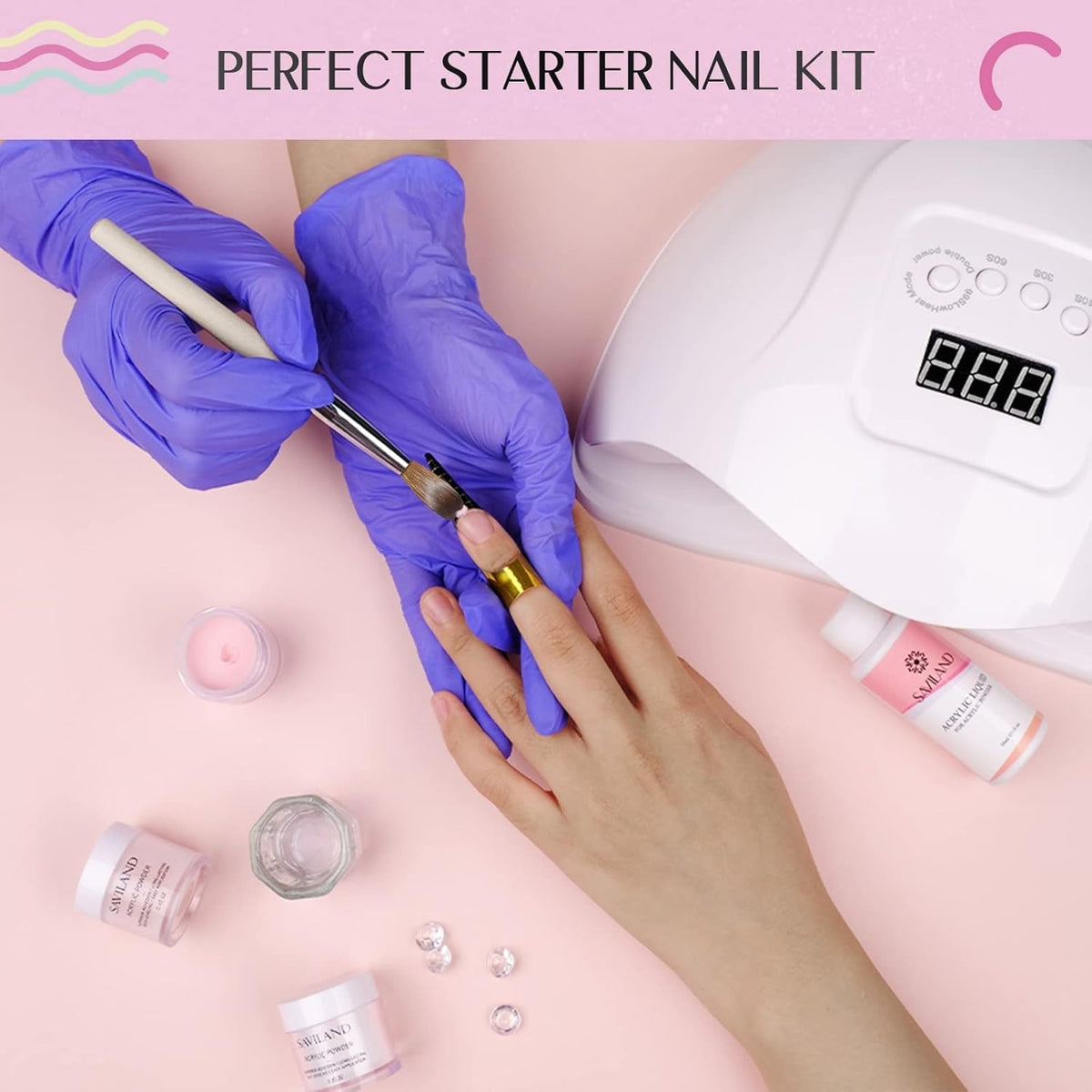Acrylic Nail Starter Kit - Non-Toxic, Easy Application & Long Lasting
